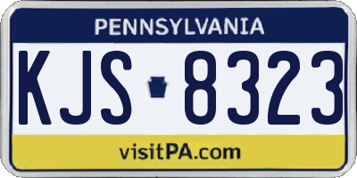 PA license plate KJS8323
