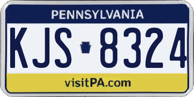 PA license plate KJS8324