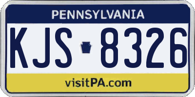 PA license plate KJS8326