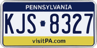 PA license plate KJS8327