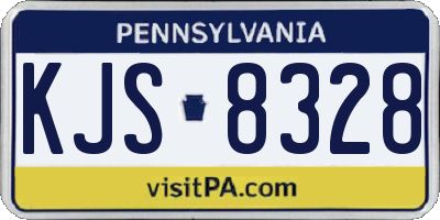 PA license plate KJS8328