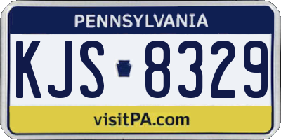 PA license plate KJS8329