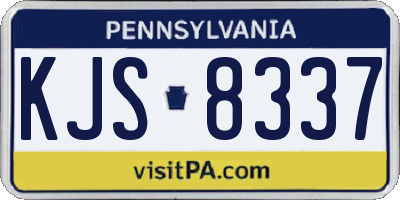 PA license plate KJS8337