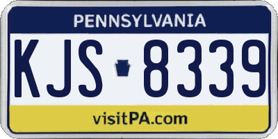 PA license plate KJS8339