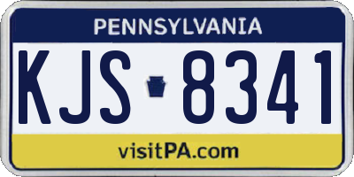 PA license plate KJS8341