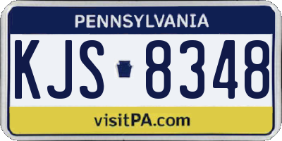 PA license plate KJS8348