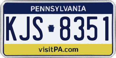 PA license plate KJS8351