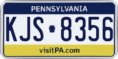 PA license plate KJS8356