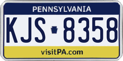 PA license plate KJS8358