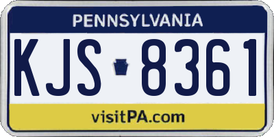 PA license plate KJS8361