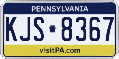 PA license plate KJS8367