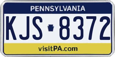 PA license plate KJS8372