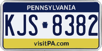 PA license plate KJS8382