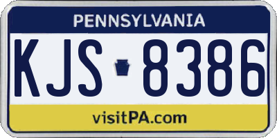 PA license plate KJS8386