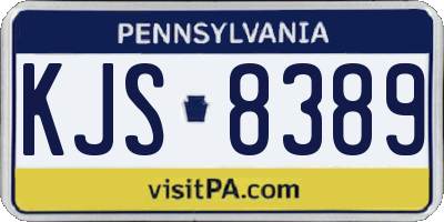 PA license plate KJS8389