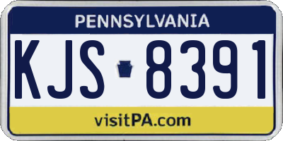 PA license plate KJS8391
