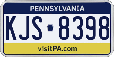 PA license plate KJS8398