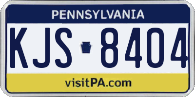 PA license plate KJS8404