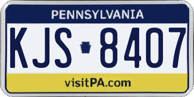 PA license plate KJS8407