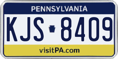 PA license plate KJS8409