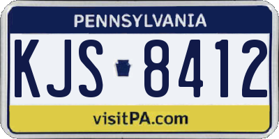 PA license plate KJS8412