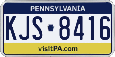 PA license plate KJS8416