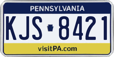 PA license plate KJS8421