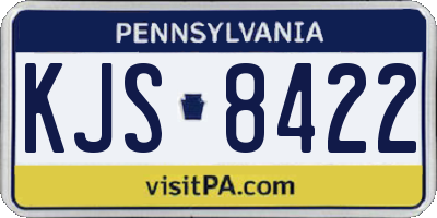 PA license plate KJS8422