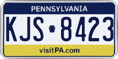 PA license plate KJS8423