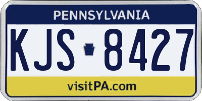 PA license plate KJS8427