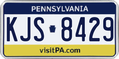 PA license plate KJS8429