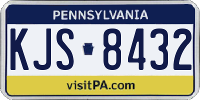 PA license plate KJS8432
