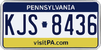 PA license plate KJS8436