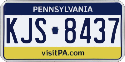 PA license plate KJS8437