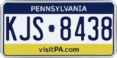 PA license plate KJS8438