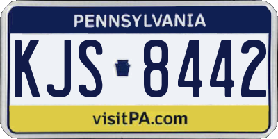 PA license plate KJS8442