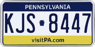 PA license plate KJS8447