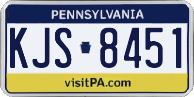 PA license plate KJS8451