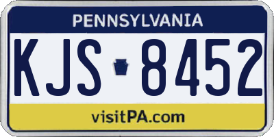 PA license plate KJS8452