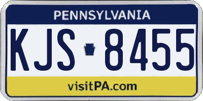 PA license plate KJS8455