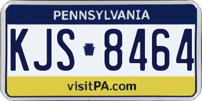 PA license plate KJS8464