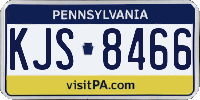 PA license plate KJS8466