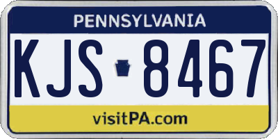 PA license plate KJS8467