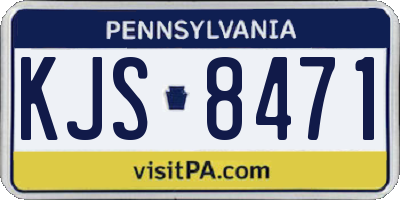 PA license plate KJS8471