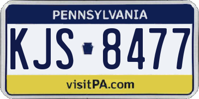 PA license plate KJS8477