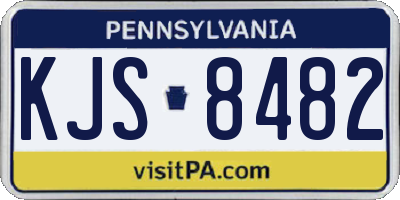 PA license plate KJS8482