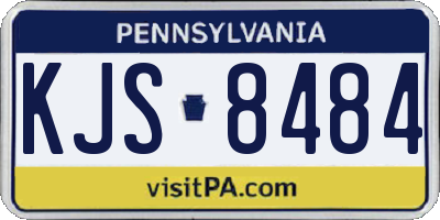 PA license plate KJS8484