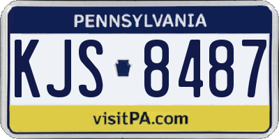 PA license plate KJS8487