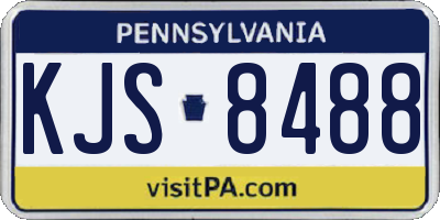 PA license plate KJS8488