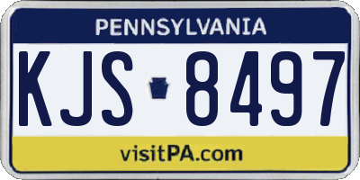PA license plate KJS8497